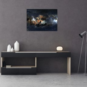 Obraz - Wszechświat z mgławicą (70x50 cm)