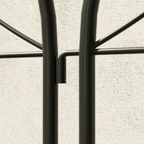 Outsunny Pergola Metalowa 2 szt. Wkopywana, Antykorozyjne Wsparcie dla Roślin Pnących 50x150 cm, Czarna