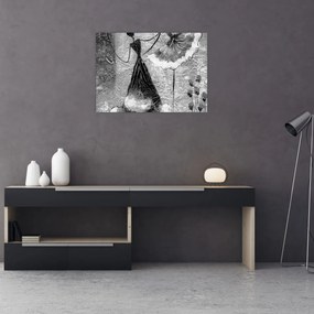 Obraz na szkle - Malarstwo afrykańskie (70x50 cm)