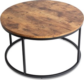 Stolik Kawowy TIM MAX 80 cm Dąb Rustykalny Nowoczesny Loft