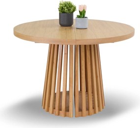 Stół rozkładany LAMELLI Dąb do Salonu Jadalni 110-210 x 110 x 76 cm, Okrągły