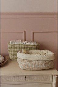 Jasnozielony tekstylny dziecięcy kosz na zabawki 30x20x20 cm Swan Matcha – Lorena Canals