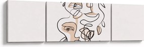Obraz - Makijaż twarzy ze sztuką linii (170x50 cm)
