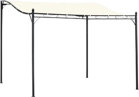 Outsunny Pergola Ogrodowa 3x3 297x297 cm Zadaszenie Tarasu Kremowa | Aosom PL