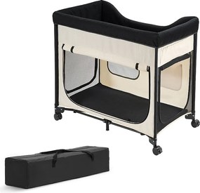 Podwyższone Łóżko SucceBuy dla Psów Kotów, Składane Łóżko Kempingowe dla Zwierząt Domowych, Legowisko dla Psów z Tkaniny Oxford 600D i Aksamitu Holenderskiego