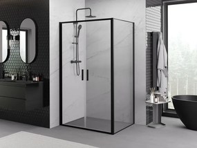 Mexen Exo kabina prysznicowa uchylna 100 x 80 cm, transparent, czarna - 814-100-080-70-00