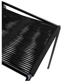 Czarne metalowe krzesła zestaw sztaplowane 2 szt. Emily – Marckeric