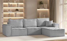 Narożnik w kształcie L Bohoo Maxi, tkanina Raven, Grafitowy, Prawy