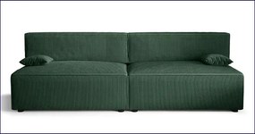 Zielona rozkładana sztruksowa sofa z funkcją spania A5-D08