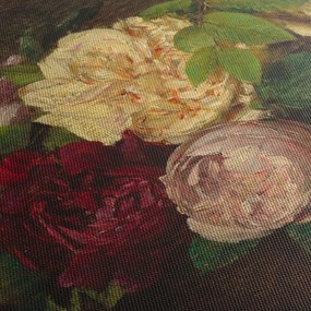 Obraz - Henri Fantin-Latour, Roses de Nice on a Table, reprodukcje (125x70 cm)