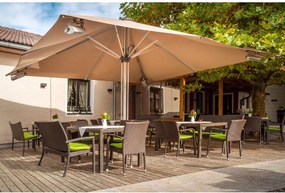 Doppler GOLIATH parasol ogrodowy 500 x 500 cm ciemnozielony