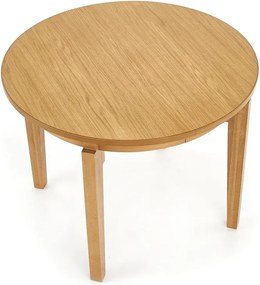 Okrągły stół do jadalni z funkcją rozkładania Sorbus Halmar dąb miodowy