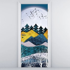 Fototapeta na drzwi - Polarny krajobraz (95x205cm)