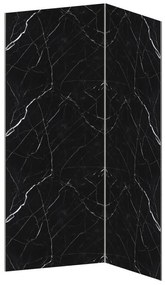 Zestaw 2 paneli ściennych aluminiowych pod prysznic z efektem marmuru z profilami - szer. 90 x szer. 120 x wys. 210 cm - ENEKO