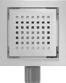 Mexen Flat-Q M08 wpust podłogowy kwadratowy 15 x 15 cm, inox - 1010515