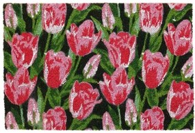 Wycieraczka kokosowa Pink tulips, 40,5 x 61 cm