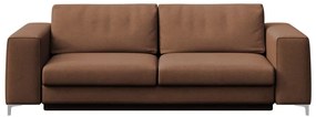 Brązowa aksamitna rozkładana sofa 256 cm Rene – Rodier