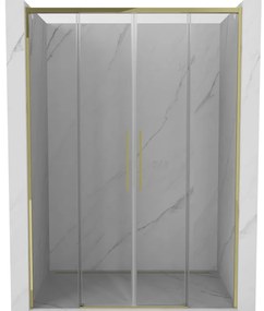 Mexen Rox drzwi prysznicowe rozsuwane 150 cm, transparent, złote - 8C2-150-002-50-00