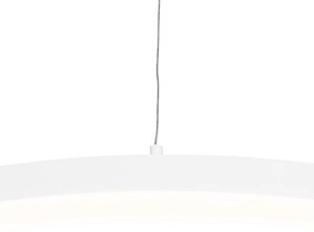 Designerska lampa wisząca biała 60 cm z 3-stopniową regulacją ściemniania LED - Anello Nowoczesny Oswietlenie wewnetrzne