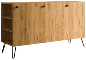 Nowoczesna komoda lewostronna w stylu loft dąb craft - Zorina 7X