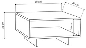 Stolik kawowy Hola Oak Anthracite
