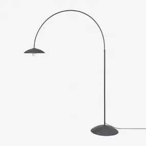 Żelazna Lampa Podłogowa Ogrodowa Lomira Grafitowa Szarość - Sklum