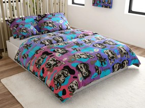 PrzytulneMieszkanie.pl PrzytulneMieszkanie.pl Bawełniana pościel ARTEMIS różowo-fioletowa, 100% bawełna Rozmiar pościeli: 70 x 90 cm | 140 x 200 cm