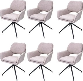 Krzesło do jadalni MCW-N74 (zestaw 6 sztuk),  beżowy