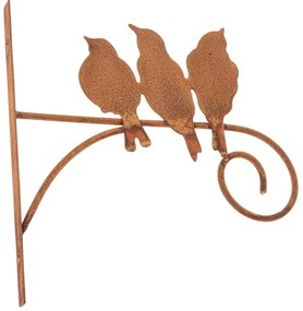 Ozdobny metalowy haczyk z ptaszkami, 27 x 1,5 x26,5 cm