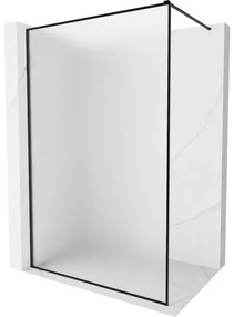 Mexen Kioto-XF ścianka prysznicowa Walk-in z ramką 140 x 202 cm, szron 10 mm, czarna - 800-140-104-70-30-X