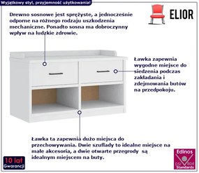 Szafka z siedziskiem biała - Deros