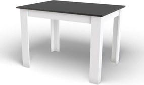 PROMOCJA Czarny stół jadalniany z białymi nogami MADO 120x80 II. gatunek