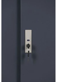 Metalowa szafa z przesuwnymi drzwiami, 2 półki, 1000 x 1200 x 450 mm, ciemnoszary