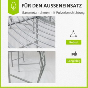 Outsunny Ławka okrągła ławka ogrodowa 360 ° ławka metalowa ∅160cm