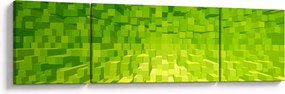 Obraz żółto-zielonych kostek (170x50 cm)