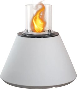STROMBOLI Kominek bioetanolowy Pearl White, wolnostojący, do użytku wewnątrz i na zewnątrz, śr. 60 x wys. 56