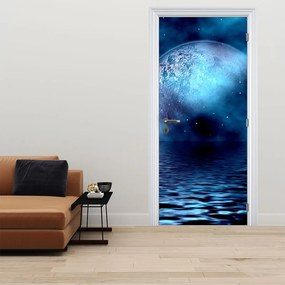 Fototapeta na drzwi - Księżyc nad poziomem morza (95x205cm)