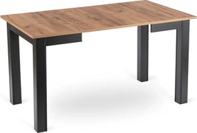 Stół Kwadratowy Rozkładany BEN 80-200 cm Dąb Craft/Czarny Nowoczesny Loft