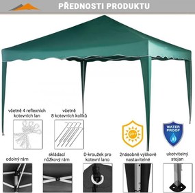 INSTENT BASIC Namiot ogrodowy - 3 x 3 m, zielony