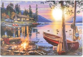 Obraz na ścianę Sunset Canada, 4 LED, 40 x 60 cm
