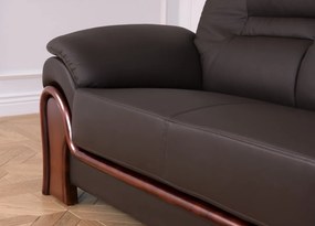 Skórzana kanapa 2-osobowa Palladio, wykonana ze skóry naturalnej, dostępne kolory brązowy, czarny, kremowy. Wygodna sofa do biura. Klasyczny stylowy design.