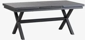 Rozkładany Prostokątny Stół Jadalniany Z Aluminium Karena Grafitowa Szarość & 180 - 240 X 90 Cm - Sklum