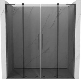 Mexen Velar L Duo drzwi prysznicowe rozsuwane 180 cm, grafit, gun gray szczotkowany - 871-180-003-42-66