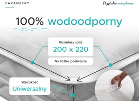 Nieprzemakalny ochraniacz na materac PIKOWANY 200 x 220 cm