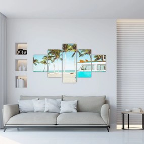 Obraz - Vintage van na plaży (125x70 cm)
