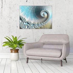 Obraz na szkle teksturowanej spirali (70x50 cm)