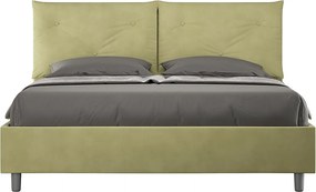 Łóżko bez stelaża tapicerowane 160x200 microfibra Zielony Appia