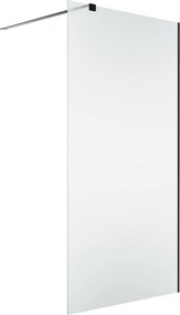 Ścianka prysznicowa Walk-in satynowa matowa prostokątna 8 mm MOLIS Satin Classic MASSI | rożne rozmiary : Kolor profili kabiny - złoty szczotkowany, Szerokość ścianki - 110 cm , Typ montażu - WALK in FIX (Do ściany)