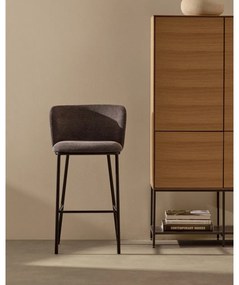 Ciemnoszary hoker (wysokość siedziska 65 cm) Ciselia – Kave Home