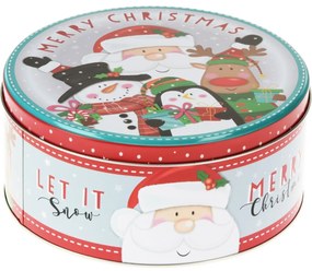 Zestaw 3 blaszanych puszek świątecznych Santa's Friends